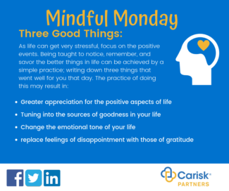 Mindful Monday : Three Good Things
